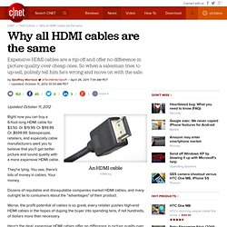 Why all HDMI cables are the same