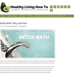 Detoxification Part I : Healing Waters - Healthy Living How To