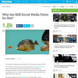 Why Are B2B Social Media Firms So Hot?