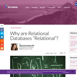 Why are Relational Databases “Relational”?
