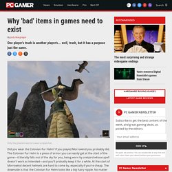 Why 'bad' items in games need to exist