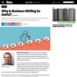 Why is Business Writing So Awful?