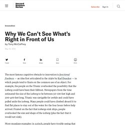 Why We Can't See What's Right in Front of Us - Tony McCaffrey