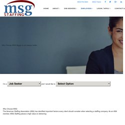 Why Choose MSG