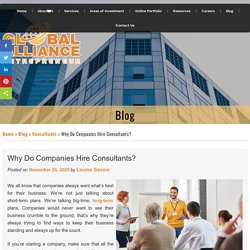 Why Do Companies Hire Consultants?