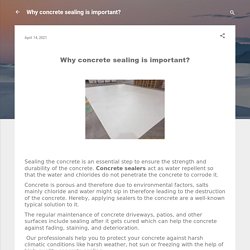 Why concrete sealing is important?