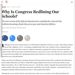 Why Is Congress Redlining Our Schools?