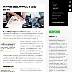Why Design, Why ID + Why Now?