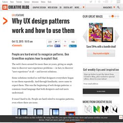 Why UX design patterns work and how to use them