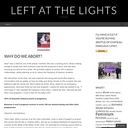 Why Do We Abort? « Left at the Lights