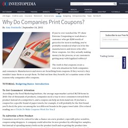 Why Do Companies Print Coupons?