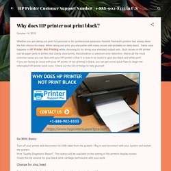 Why does HP printer not print black?