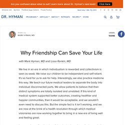 Why Friendship Can Save Your Life