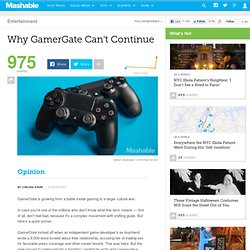 Why GamerGate Can't Continue