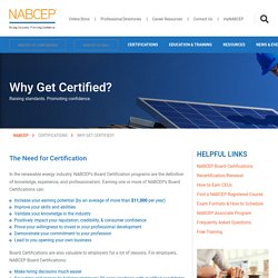 Why Get Certified?