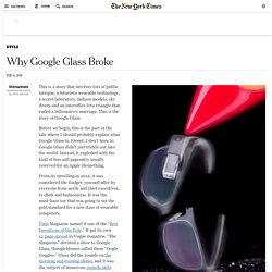 Why Google Glass Broke