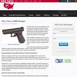 Why I Carry a 9MM Handgun