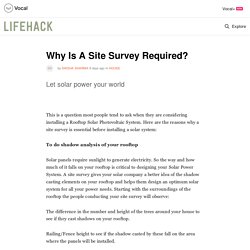 Why Is A Site Survey Required?