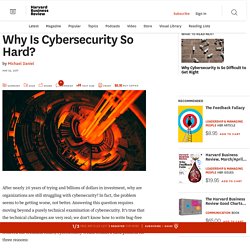 Why Is Cybersecurity So Hard?