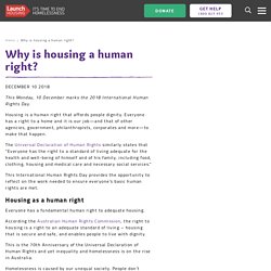 Why is housing a human right?