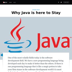 Why Java is here to Stay