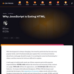 Why JavaScript is Eating HTML