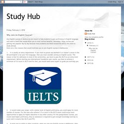 Study Hub: Why Join An English Course?