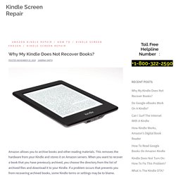 Why My Kindle Does Not Recover Books?