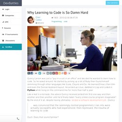 Why Learning to Code is So Damn Hard