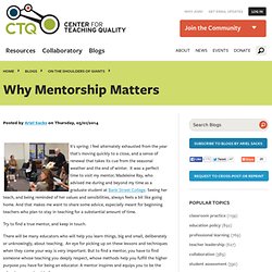 Why Mentorship Matters