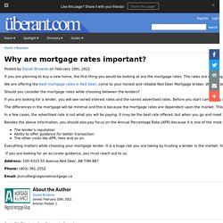 Why are mortgage rates important?