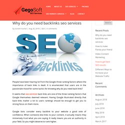 Why do you need backlinks seo services