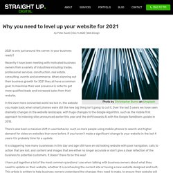 Why you need to level up your website for 2021
