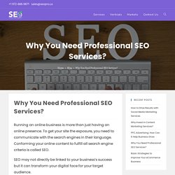 Why You Need Professional SEO Services?