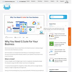 Why You Need G Suite For Your Business