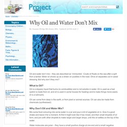 Why Oil and Water Don't Mix