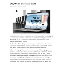 Why Online presence is must?