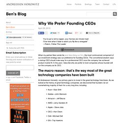 Why We Prefer Founding CEOs