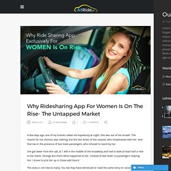 Why Ridesharing App for Women Is On The Rise