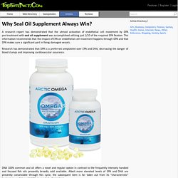 Why Seal Oil Supplement Always Win?