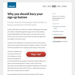 Why you Should Bury your Sign Up Button « « Bokardo Bokardo