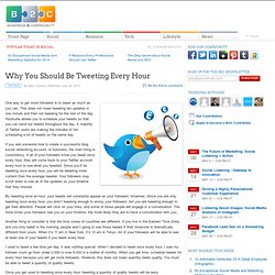 Why You Should Be Tweeting Every Hour