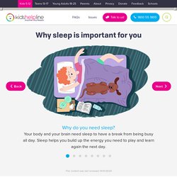 Why sleep is important for you - Kids helpline