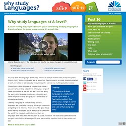 Why study languages at A-level?