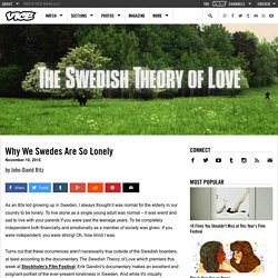 Why We Swedes Are So Lonely