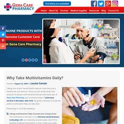 Why Take Multivitamins Daily?