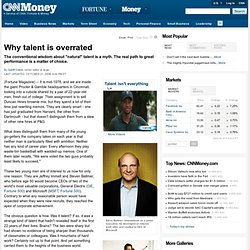 Why talent is overrated - Oct. 21, 2008
