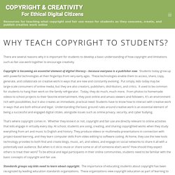 Why teach copyright to students?