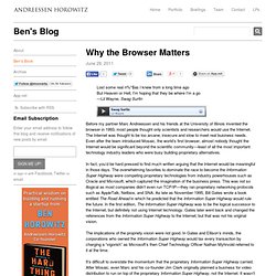 Why the Browser Matters