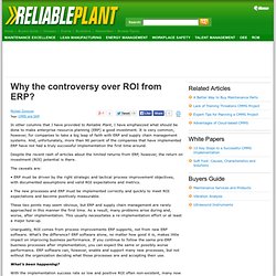 Why the controversy over ROI from ERP?